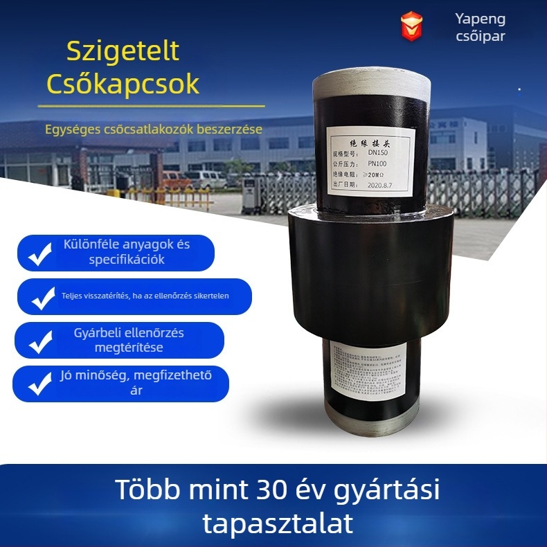 Oldalirányú szigetelt csővezeték-kötés – hegesztett kapcsolódás, szénacél, 1. osztály, nagy nyomás elleni ellenállás
