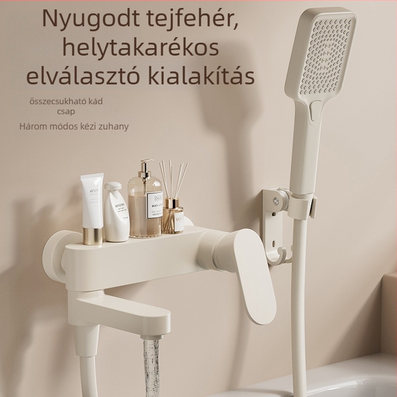 Rejtett zuhanyfejjel rendelkező zuhanykészlet – négyszögletes forma, Space alumínium, funkciók: permetezés és eső, bevonat Baking Paint, modell Hsn178