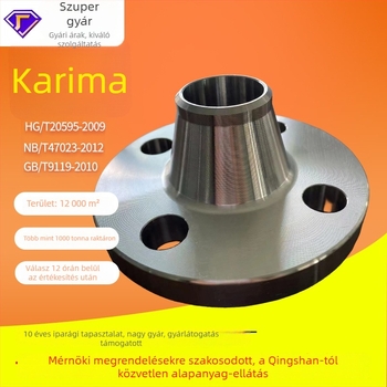 Rozsdamentes acél 304/316L nyakú hegesztett flanš, nagy nyomású, síkhegesztésű, DN20–DN2000