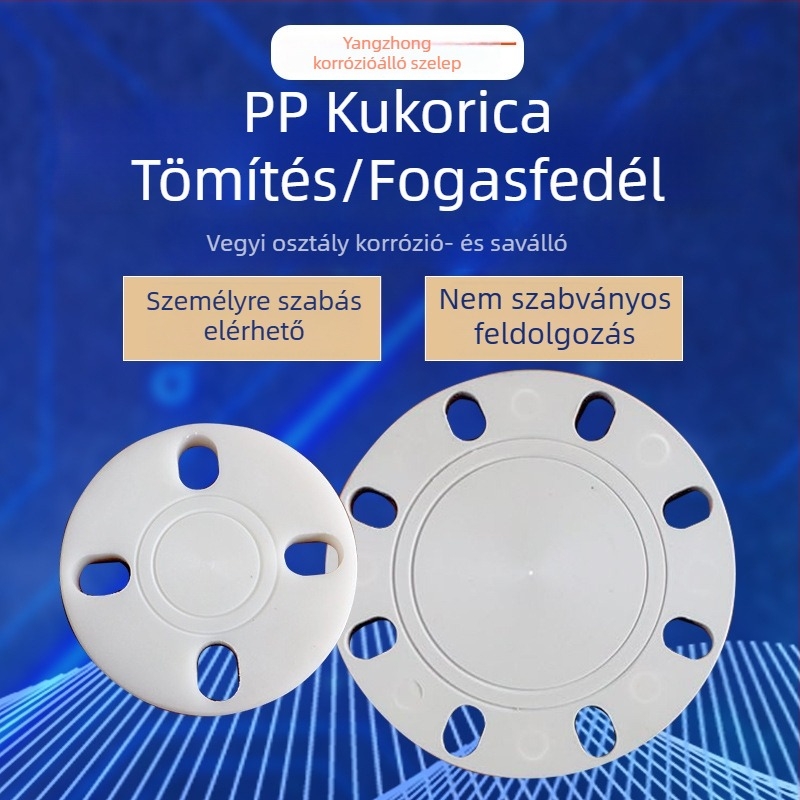 FRPP műanyag blind lemez – PN10, kereszttípus, hegesztett csatlakozás