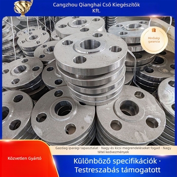 Horizontális rozsdamentes acélból készült hegesztett flange, modell: sík flange