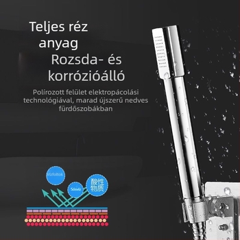 Magic House Kézi réz zuhanyfej – Hordozható esőzuhany, elektroplak bevonat, könnyű luxus stílus