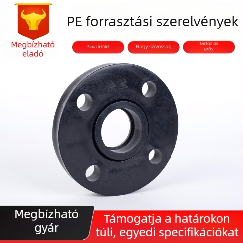 PE teljesen műanyag flánksa készlet, dugós csatlakozású, injekcióval öntött flange vízvezetékekhez