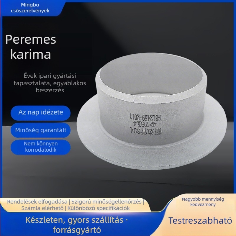 Rozsdamentes acél flanx csatlakozók, kompozit flanx részek, élő csuklós fej, butt-weld gyűrűk, lazán illeszkedő sík felületű hegesztett flan fiss