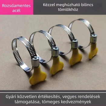 201 rozsdamentes acél állítható csőbilincs fogantyúval víz- és levegőcsövekhez