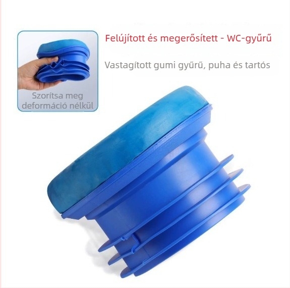 WC-filanst tömítőgyűrű, szagtalan, hosszított, univerzális, szivárgás elleni, szilikon gumi