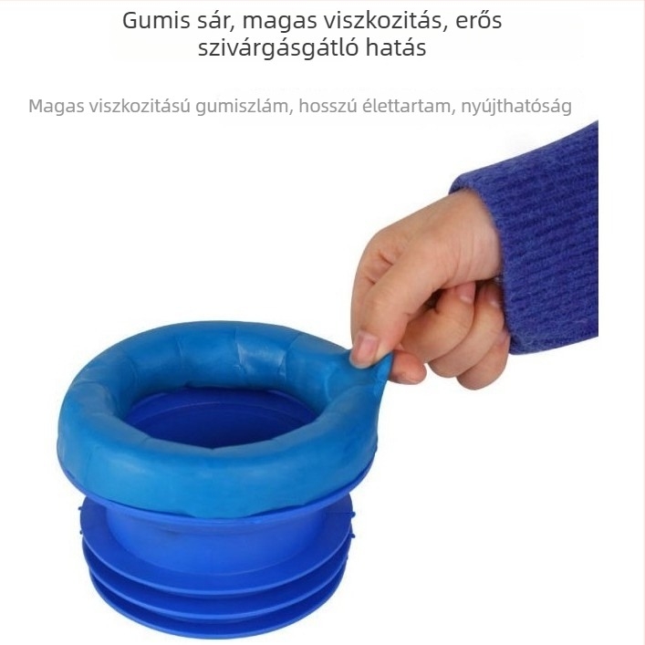 WC-filanst tömítőgyűrű, szagtalan, hosszított, univerzális, szivárgás elleni, szilikon gumi