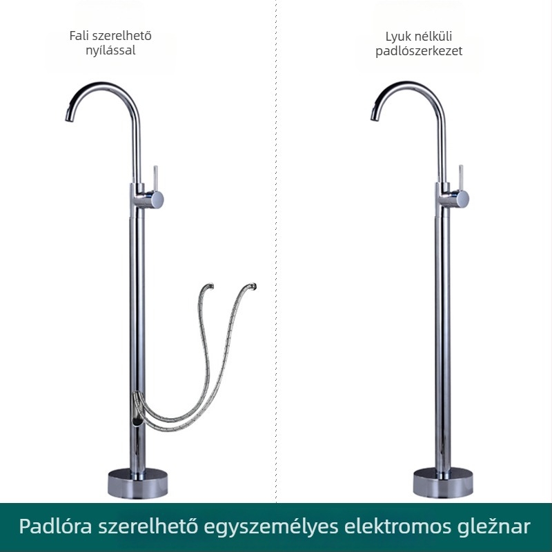 Padlóra álló kádcsap, európai sárgaréz, retro stílus, független oldalsó oszlopos keverő meleg- és hideg vízhez