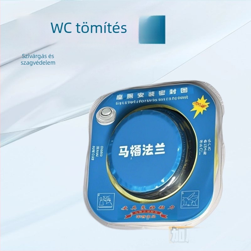 Egyrészes WC-flanész tömítőgyűrű, szivárgásmentes és szagmentes, injekciós formázású agyagból, modern minimalista dizájn