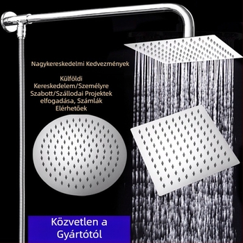 Zuhanykészlet felső sugárral, nyomásnövelt, rozsdamentes acélból, közvetlen csavaros szerelés, modell 020