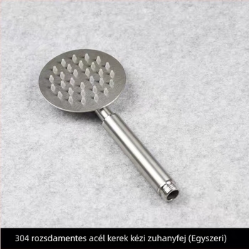 Pengdu 304 rozsdamentes acél nyomásos zuhanyfej, falra szerelhető, négyszögletes alak, eső és permet funkcióval