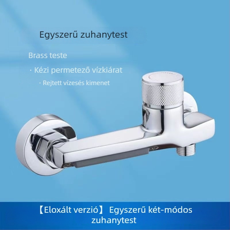 Háromjáratú beépített réz keverőcsap a fürdőhöz kerámiabetéttel és elektroplakált felülettel, 0–100 °C