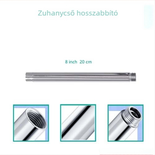 Beépített zuhanyoszlop — rozsdamentes acél, esőzuhany funkció, krómozott felület, modell 4FWG, rejtett kivitel