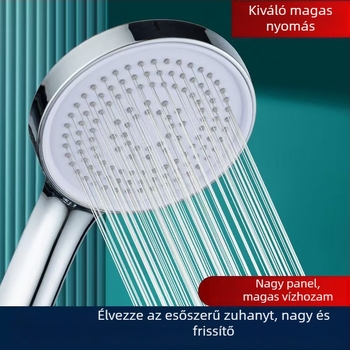 Otthoni használatra tervezett zuhanyfej készlet, falra szerelhető, műanyagból, funkciók: permet, eső és növelt nyomás – modell 235424