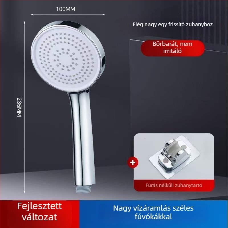 Otthoni használatra tervezett zuhanyfej készlet, falra szerelhető, műanyagból, funkciók: permet, eső és növelt nyomás – modell 235424