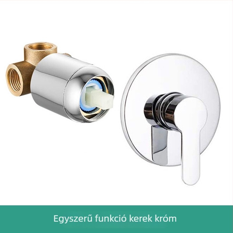 Rejtett falba épített zuhanykészlet, négyszögletes forma, modell jsd077, réz anyag, esőfunkció
