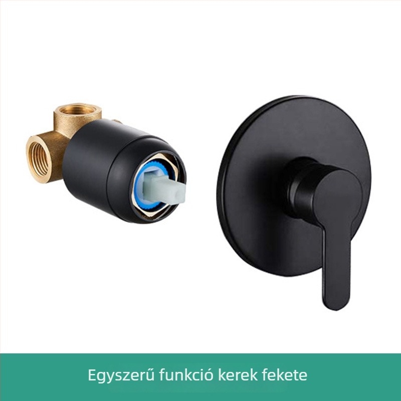Rejtett falba épített zuhanykészlet, négyszögletes forma, modell jsd077, réz anyag, esőfunkció
