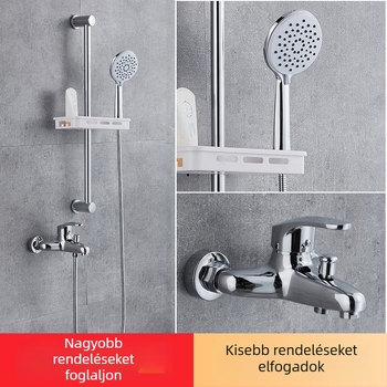 Rejtett háromrészes zuhanykeverő szelep zuhanykészlettel – Réz, kerámiás szelepmag, 0–90°C, 1.0 MPa, krómozás