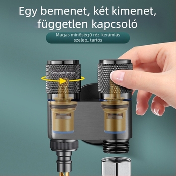 Mosógép csaptelep automatikus zárószeleppel, kettős karos kivitel, falba süllyeszthető szerelés MM-021