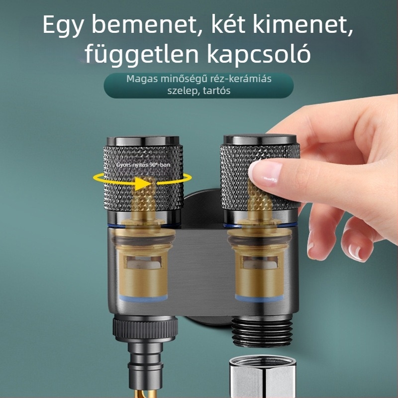 Mosógép csaptelep automatikus zárószeleppel, kettős karos kivitel, falba süllyeszthető szerelés MM-021