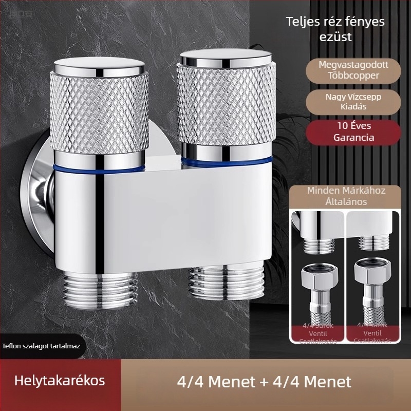 Mosógép csaptelep automatikus zárószeleppel, kettős karos kivitel, falba süllyeszthető szerelés MM-021