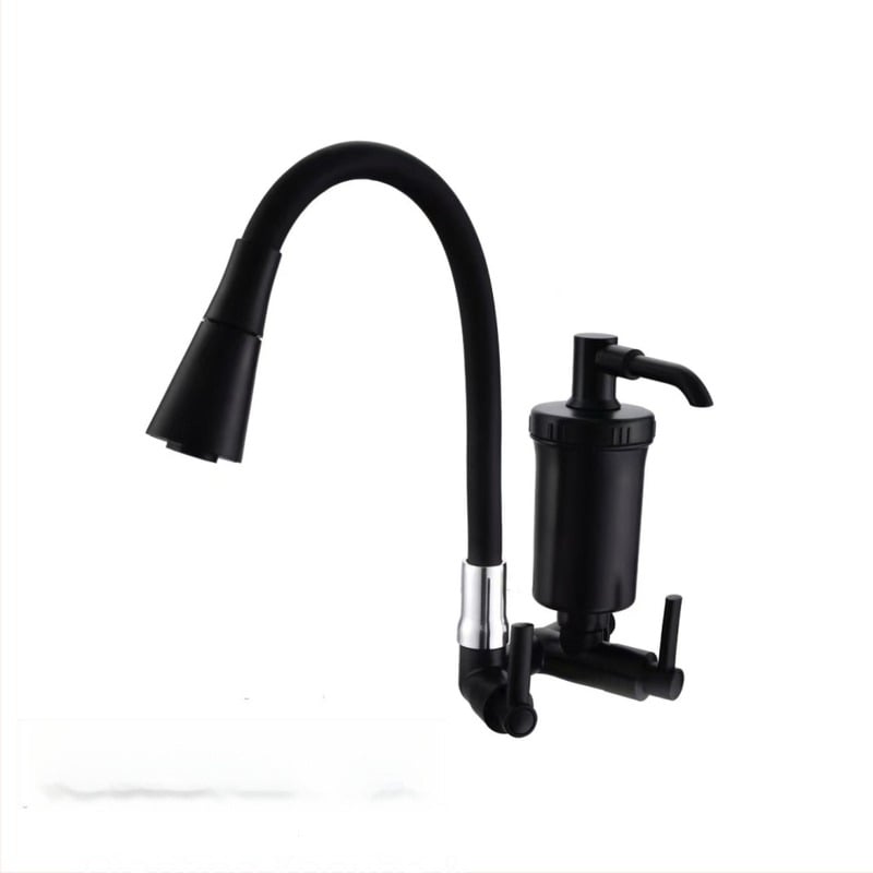 QT9936 konyhai mosogató keverőcsap, falba épített kivitel, ABS anyag, 10–80°C működési tartomány