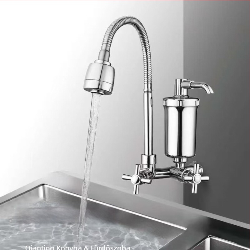 QT9936 konyhai mosogató keverőcsap, falba épített kivitel, ABS anyag, 10–80°C működési tartomány