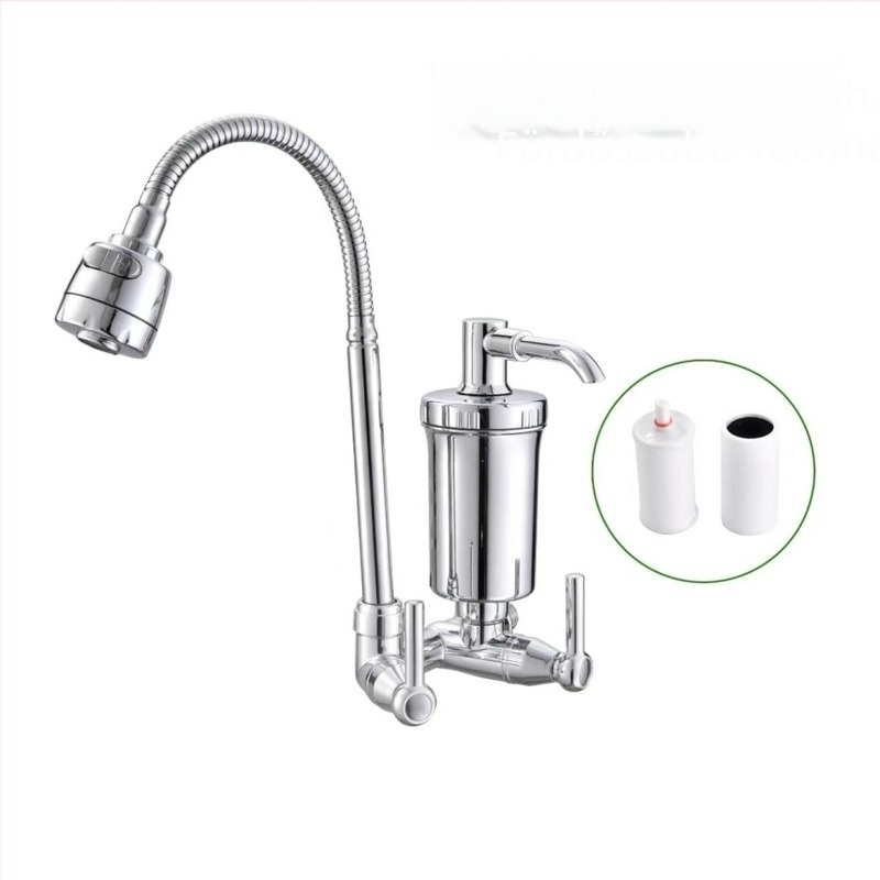 QT9936 konyhai mosogató keverőcsap, falba épített kivitel, ABS anyag, 10–80°C működési tartomány