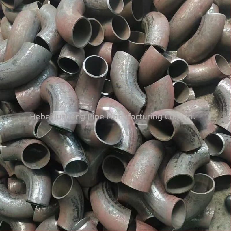 Szénacél hosszú radiussal rendelkező könyök, 90°, fokozatosan csökkenő átmérővel, hegesztett csatlakozás, osztály A.