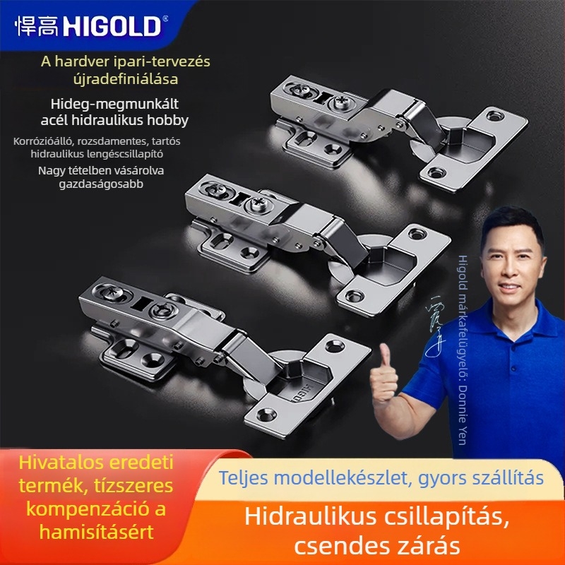 Higold szekrényajtó pánt csillapítóval – egy- és kétszintes csendes csillapítás ruhásszekrényekhez és szekrényekhez
