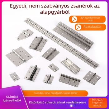 304 rozsdamentes acél zsanérok összecsukható ajtókhoz, csendes síknyitású zsanérok, fém összecsukható zsanérok, hardver-kiegészítők nagykereskedelem