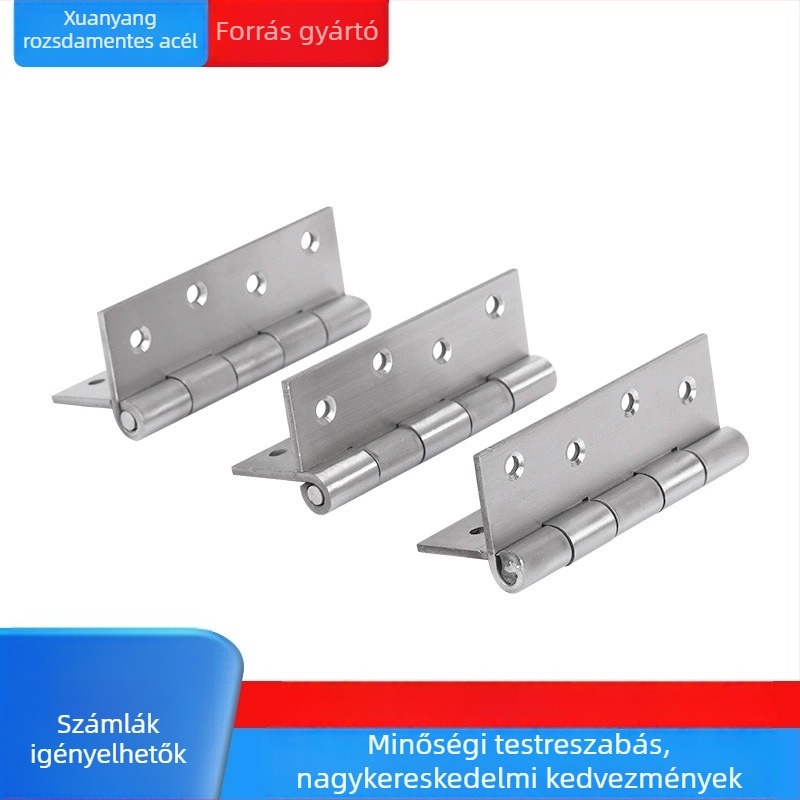 304 rozsdamentes acél zsanérok összecsukható ajtókhoz, csendes síknyitású zsanérok, fém összecsukható zsanérok, hardver-kiegészítők nagykereskedelem