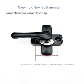 Félhold alakú zár LG-2004 | cinkötvözet | ajtók és ablakokhoz | modern és egyszerű stílus