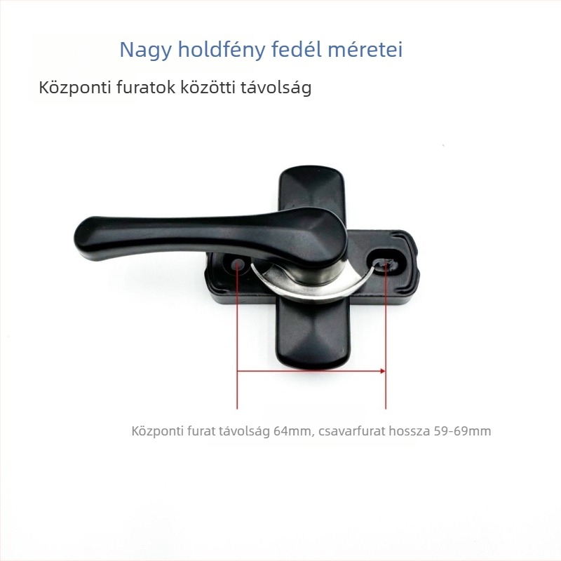 Félhold alakú zár LG-2004 | cinkötvözet | ajtók és ablakokhoz | modern és egyszerű stílus