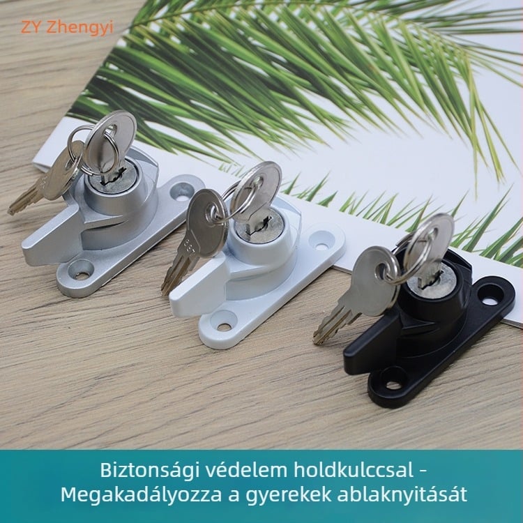 Félhold alakú zár kulccsal — Modell 04, Cinkötvözet, Márka Right, Modern Minimalizmus