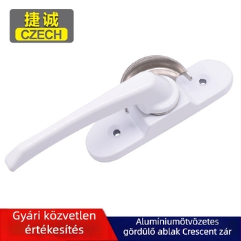 Félhold alakú zár MGJ-868, alumínium ötvözet, Sincerity márka, alumínium ötvözetes tolóajtókhoz és ablakokhoz, modern, egyszerű stílus