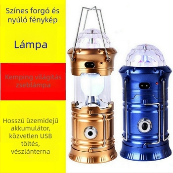Kemping LED lámpa, teleszkópos kivitel, újratölthető, 30W, 220V, gombos kapcsoló