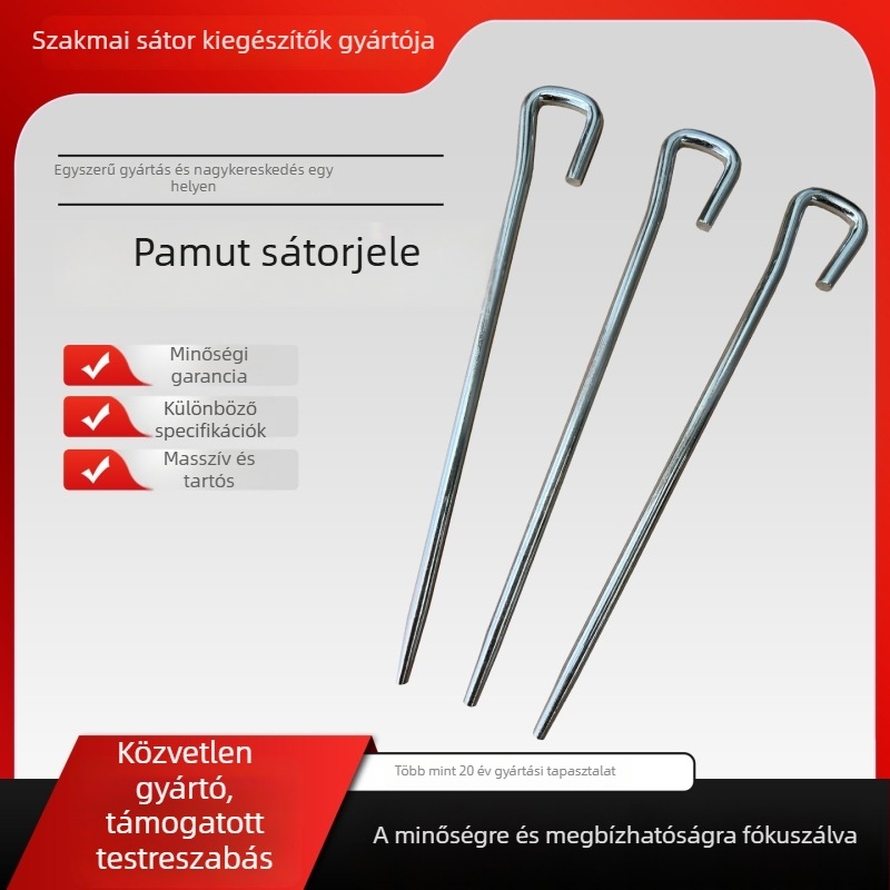 Sátor szegek Ø7.5 mm, Vas, elektroplatinált, 98 g, Márka HONGRUN