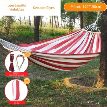 Függőágy egy személyre vagy két személyre, vászon felülettel, függő típus, teherbírás 200 kg, súly 750 g