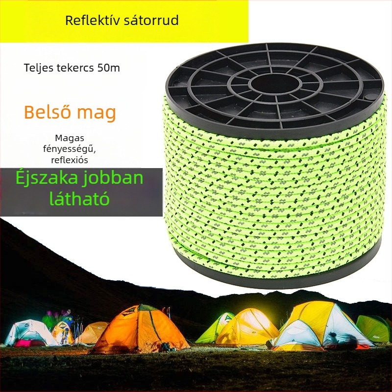 Sátor szélvédő kötél, Hike Mount márka, 4 mm vastagság, Zhejiang származás