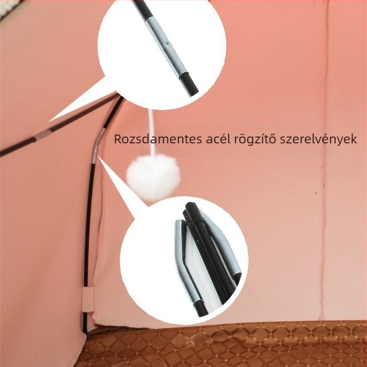 Szerelési tartóelemek lusta kanapéfészekhez és pihenő sátorhoz