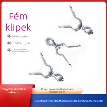 Sátor kiegészítők: Többfunkciós ruhacsipeszek, fémkapcsok, rúd-akasztó klipszek — Q235 vas, 56 g, Flying Waves