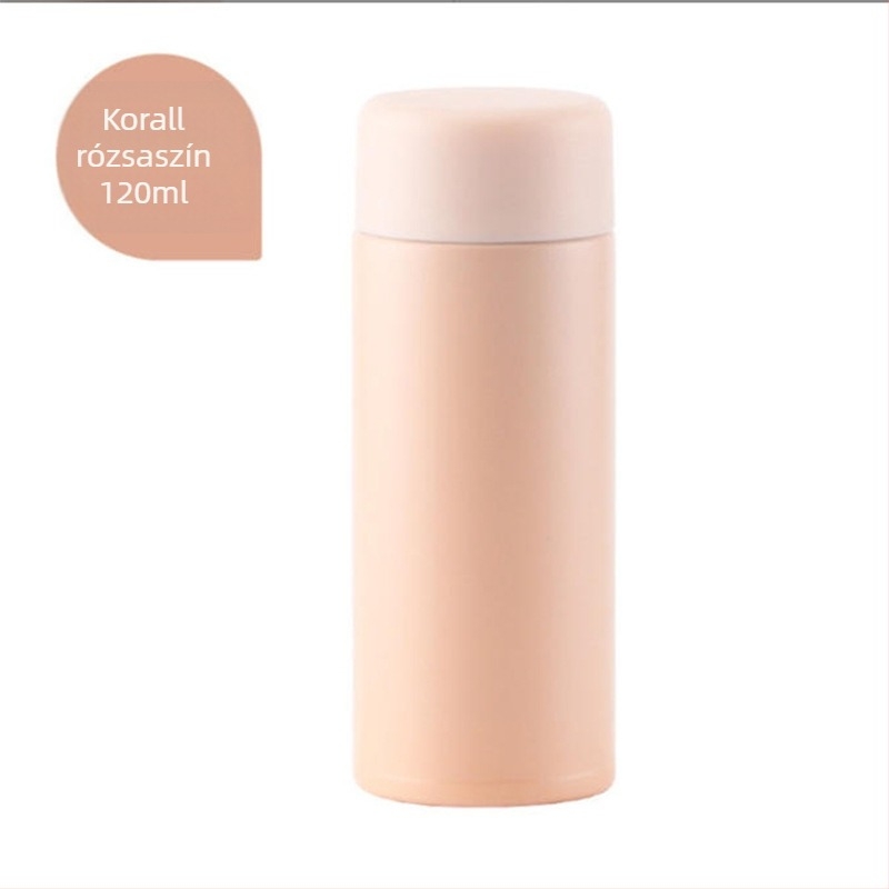 Személyre szabott zseb-kupa férfiaknak és nőknek, aranyos mini termosz 120 ml, hordozható kültéri vízcsésze logóval