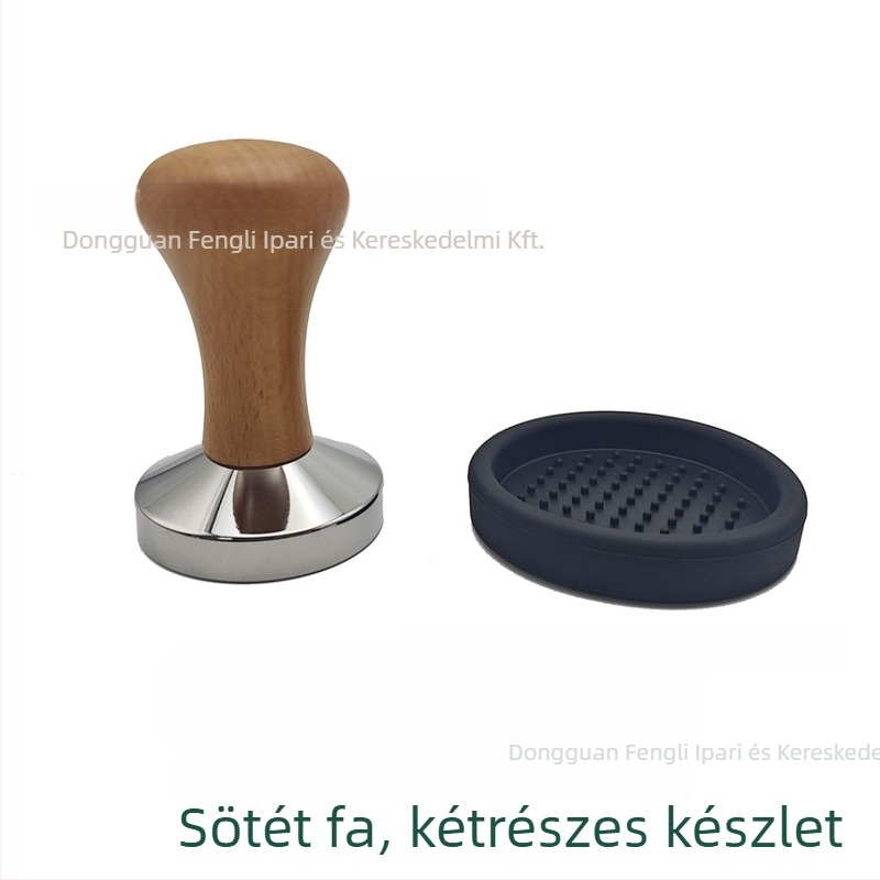 Tömörfa kávé tamper, 58×53 mm, bükkfa, fél-automata eszpresszóhoz