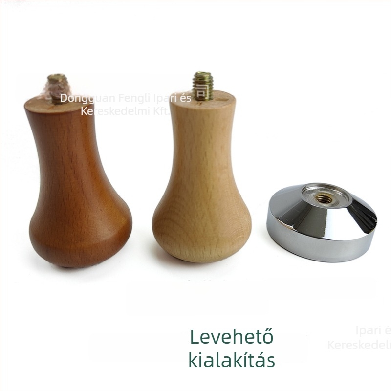 Tömörfa kávé tamper, 58×53 mm, bükkfa, fél-automata eszpresszóhoz