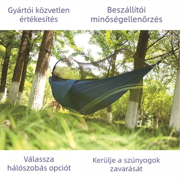 Parachute vászon hammock, egy- vagy kétszemélyes, tartó nélkül, maximális teher 250