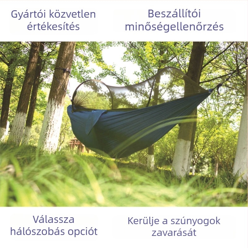Parachute vászon hammock, egy- vagy kétszemélyes, tartó nélkül, maximális teher 250