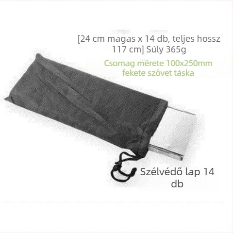 Kültéri szélvédő panel kemping tűzhelyhez mágneses gyűrűvel