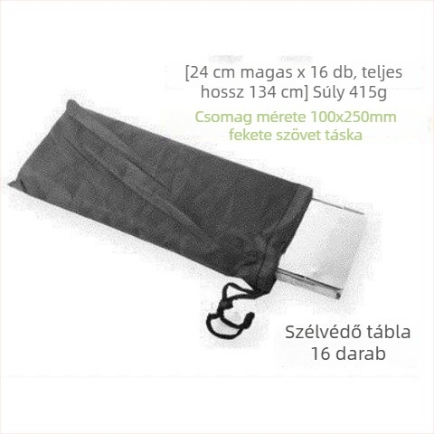 Kültéri szélvédő panel kemping tűzhelyhez mágneses gyűrűvel