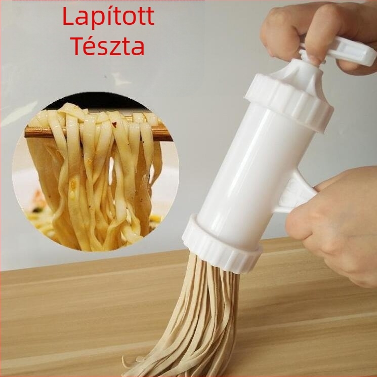 Noodle- és pasta-készítő gép kézi hajtással, kolbász töltő és DIY kolbász forma (háztartási használatra)